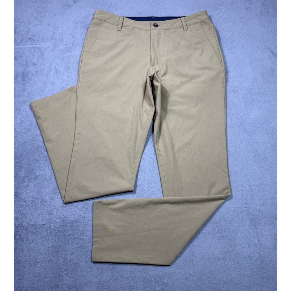 Bird Dogs Pants Mens 34x32 Performance Chino Slim Athletic Taper Golf Lined Dad